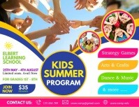 kids summer camp video, summer camp, holidays Flyer (US Letter) template