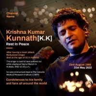 Krishnakumar Kunnath Singer RIP Post Template