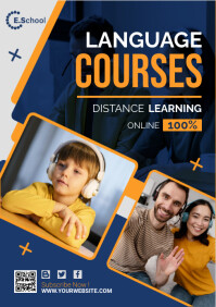 Language Courses A5 template