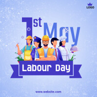 Labour Day Social Media Post template