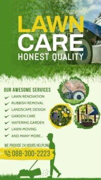 Lawn Care Instagram Story Post Design template