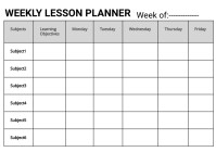Lesson plan A4 template