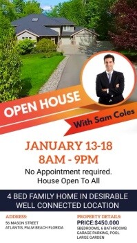 Local Open House Real Estate Ad Digital Display (9:16) template