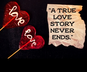 LOVE STORY QUOTE TEMPLATE Large Rectangle