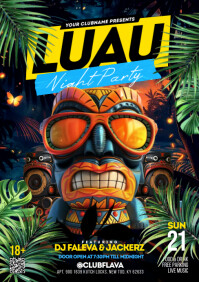 Luau Party A5 template