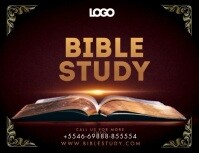 Mahogany Church Bible Study Session Advert Sl Flyer (US Letter) template