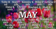 May Birthdays Facebook Event Cover template