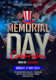 Memorial Day Celebration Flyer Template A4