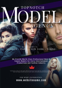 Model and Talent Agency A4 template