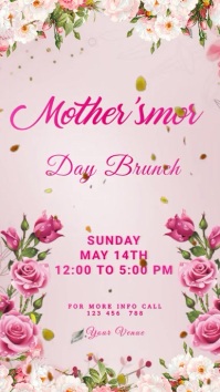 mother's day lunch Digital Display (9:16) template