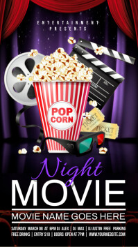 Movie night digital ad template