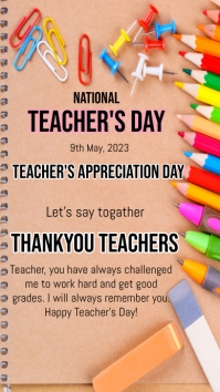 national teachers day,teachers appreciation Digital Display (9:16) template