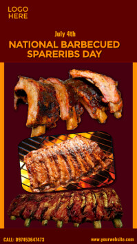 National Barbecued Spareribs Day template Instagram Story