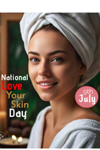 National Love your Skin Day Poster template