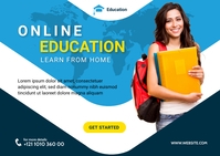 Online Education Postcard Template