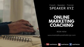 Online Marketing coaching workshop leadership Facebook Cover Video (16:9) template