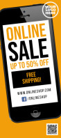 Online Sale 50% rack card template