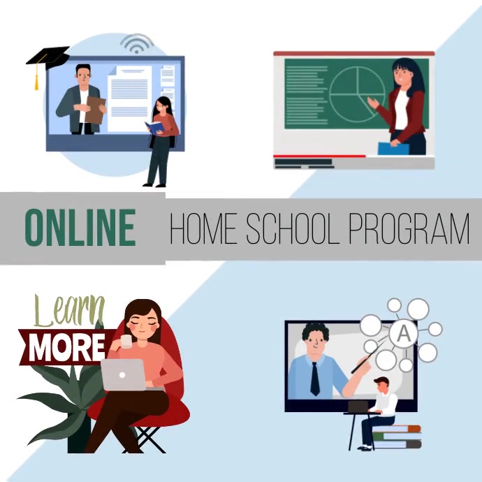 online school courses Vierkant (1:1) template