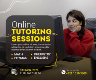 Online Tutor Service Ad Template Large Rectangle