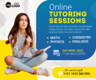 Online Tutor Service Ad Template Large Rectangle