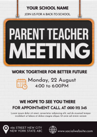 parent teacher meeting A5 template