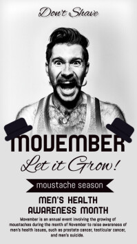 Postrate cancer, movember Instagram Story template