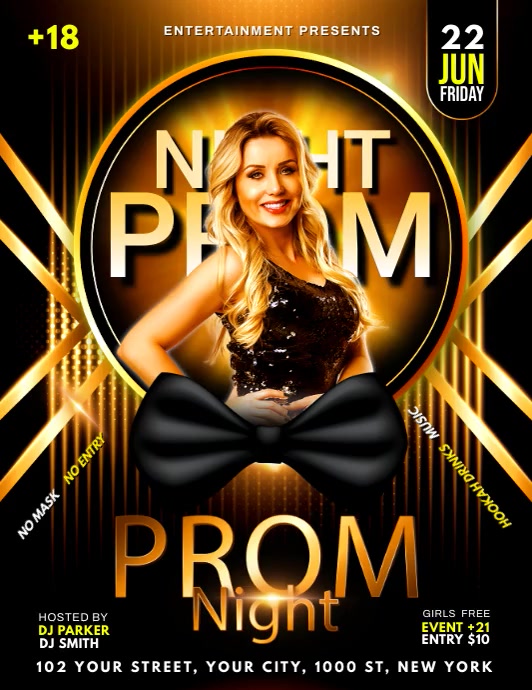 PROM NIGHT Volantino (US Letter) template