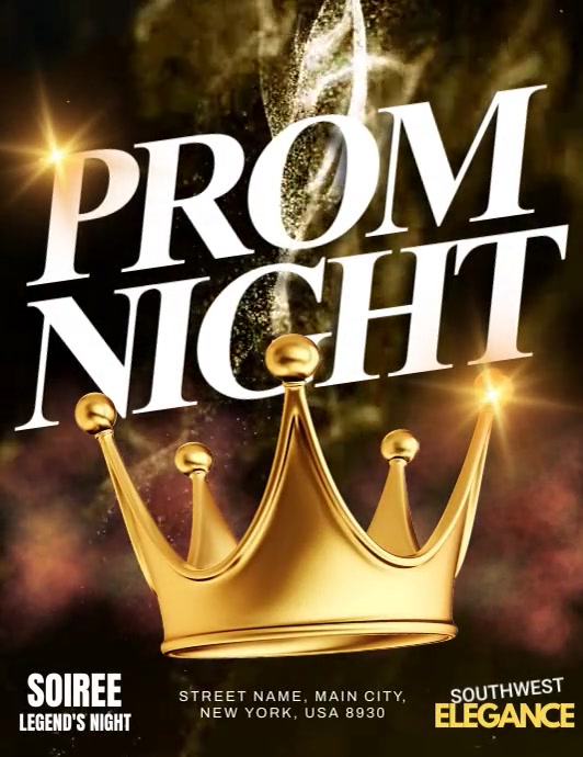 Prom Night Gold ใบปลิว (US Letter) template