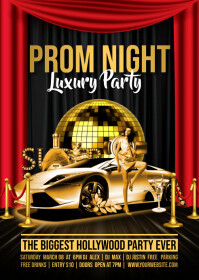 prom night poster A6 template