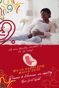 Pregnancy Announcement Template Pinterest Graphic