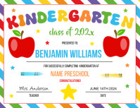 Printable Kindergarten Diploma Flyer (US Letter) template