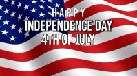 Red Futuristic Happy 4th Of July Independence Digital Display (16:9) template