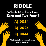 Riddle Quiz Post Template Square (1:1)