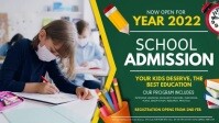school admission, back to school, school Facebook Cover Video (16:9) template