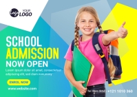 School Admission Open Ad Postcard template