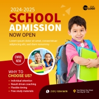 School Admission Banner Ad Square (1:1) template