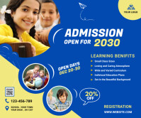 School admission banner Large Rectangle template