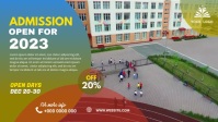 School admission banner post Facebook Cover Video (16:9) template