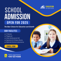 School Admission Flyer Square (1:1) template