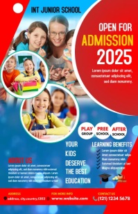 School admission Flyer Template Half Page Wide