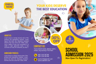 School Admission flyer Template Banner 4' × 6'