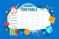 SCHOOL TIMETABLE Label template