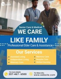 Senior Care Service Flyer template