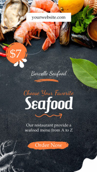 seafood menu template Instagram Story