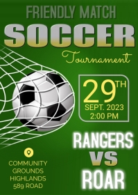 SOCCER TOURNAMENT POSTER A6 template