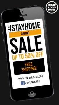 Stay Home sale #stayhome instagram story ad template