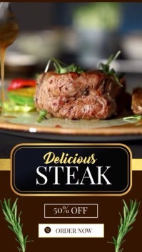 steak menu template Instagram Reel