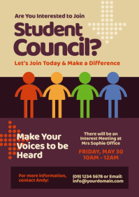 Student Council Flyer A4 template