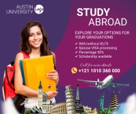 Study Abroad Social Media Post Template Large Rectangle