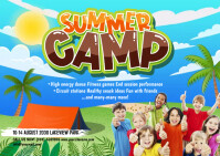 Summer Camp Postcard template
